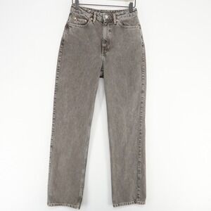 Weekday Rowe Extra High Straight Jeans Womens 27/32 Washed Gray Denim